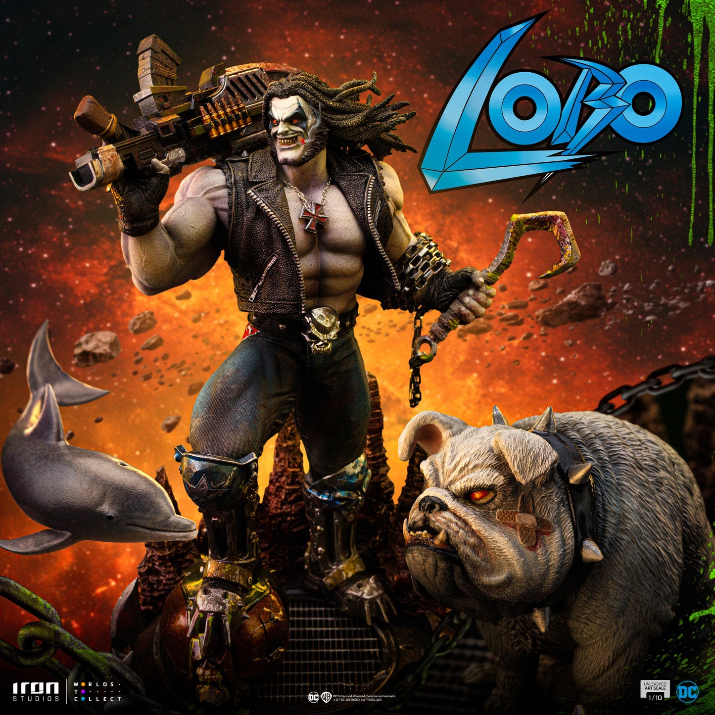 Pre-Order -  Statue Lobo Unleashed - DC Comics - Art Scale 1/10 - Iron Studios