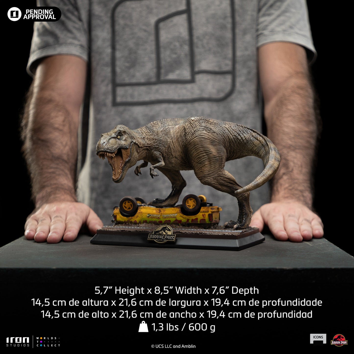 Pre-Order - Statue T-Rex Attack - Jurassic Park - Icons - Iron Studios